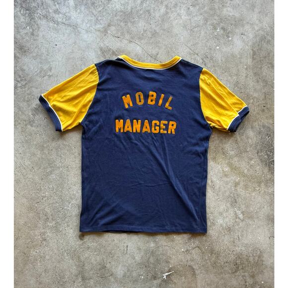 Vintage 1970s Astros 'Mobil Manager' Ringer Tee Size Medium - Picture 2 of 7